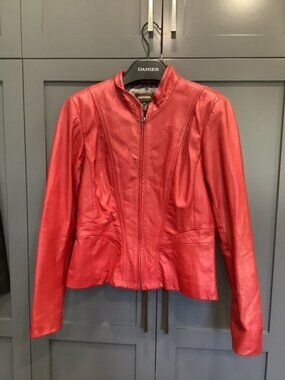 Danier Red Leather Jacket